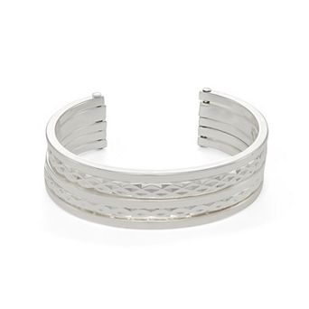 Nine West Silver-Tone Cuff Bracelet