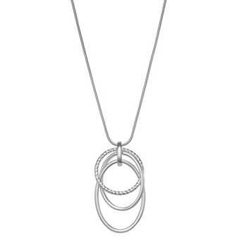 Nine West Silver Tone Pendant Necklace