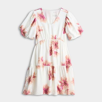 Women's Nine West Adaptive Bubble Sleeve Babydoll Dress