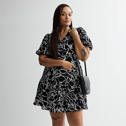 Женские платья Nine West Women's Nine West Adaptive Bubble Sleeve Babydoll Dress
