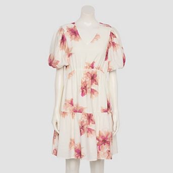 Women's Nine West Adaptive Bubble Sleeve Babydoll Dress