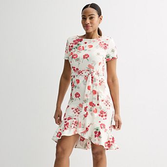 Women's Andrew Marc Flounce Hem Mini Dress