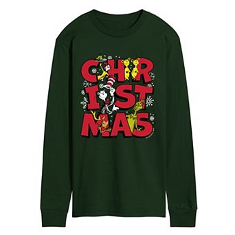 Men's Dr. Seuss Characters Christmas Long Sleeve Graphic Tee