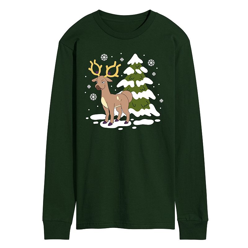 Men's Pokemon Stantler Long Sleeve Graphic Tee, 