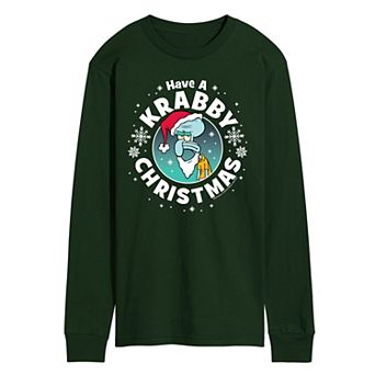 Men's SpongeBob SquarePants Have A Krabby Christmas Long Sleeve Graphic Tee