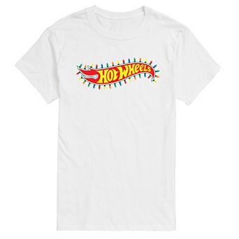 Men's Hot Wheels Logo Christmas Lights Graphic Tee