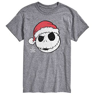 Men's Disney's The Nightmare Before Christmas Jack Skellington Santa Graphic Tee