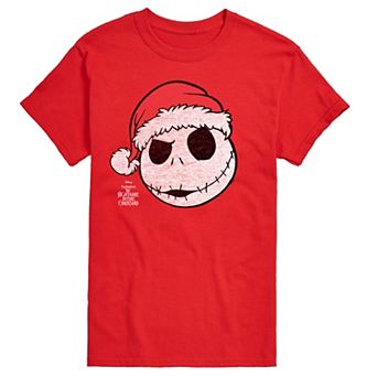 Men's Disney's The Nightmare Before Christmas Jack Skellington Santa Graphic Tee