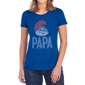 Juniors' Papa Smurf Graphic Tee