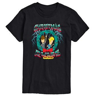 Men's Beavis And Butt-Head Christmas Rules Graphic Tee