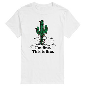 Men's Peanuts Spike I'm Fine This Is Fine Graphic Tee