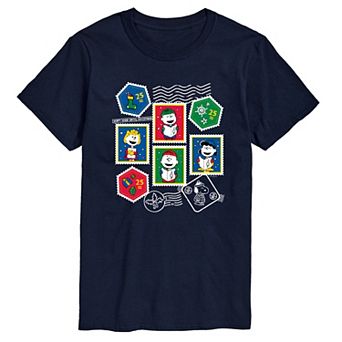 Men's Peanuts Christmas Stamps Graphic Tee