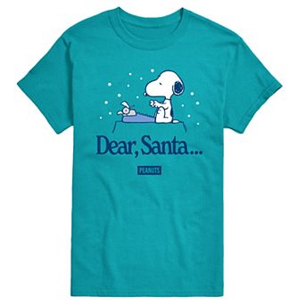 Men's Peanuts Snoopy Dear Santa Graphic Tee