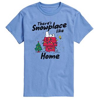 Men's Peanuts Snoopy There's Snowplace Like Home Graphic Tee