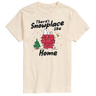 Men's Peanuts Snoopy There's Snowplace Like Home Graphic Tee