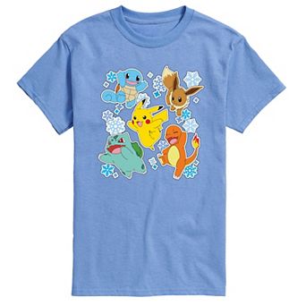 Men's Pokemon Winter Stickers Graphic Tee