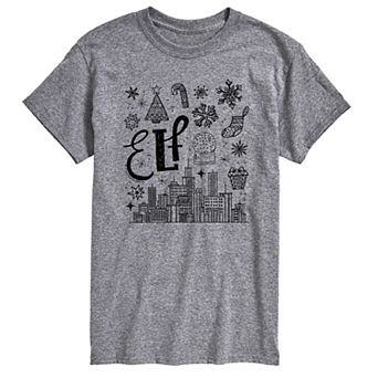 Men's Elf Icon Doodles Graphic Tee