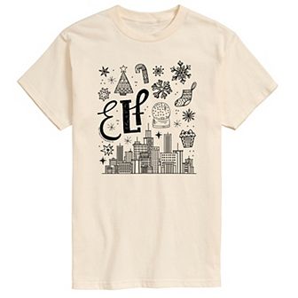 Men's Elf Icon Doodles Graphic Tee
