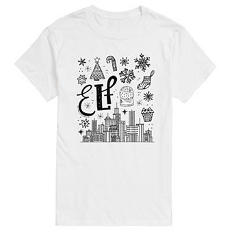Men's Elf Icon Doodles Graphic Tee