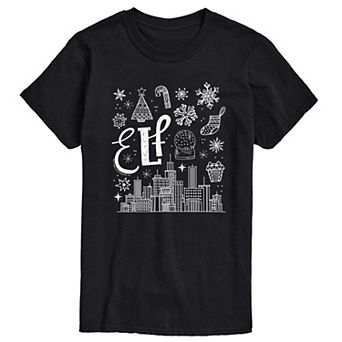 Men's Elf Icon Doodles Graphic Tee