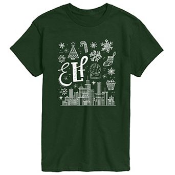 Men's Elf Icon Doodles Graphic Tee