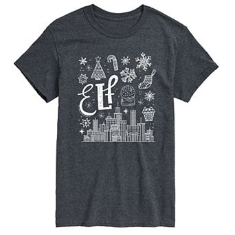 Men's Elf Icon Doodles Graphic Tee
