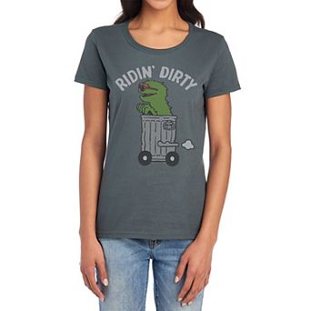 Juniors' Sesame Street Oscar Graphic Tee