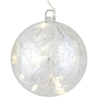 PENN 3 ct Mercury Glass Finish Ball Christmas Ornament String Light Set
