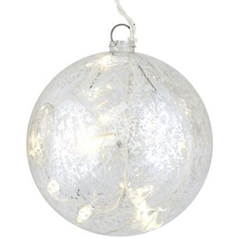 PENN 3 ct Mercury Glass Finish Ball Christmas Ornament String Light Set