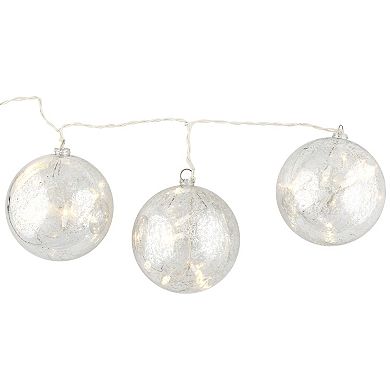 PENN 3-ct. Mercury Glass Finish Ball Christmas Ornament String Light Set