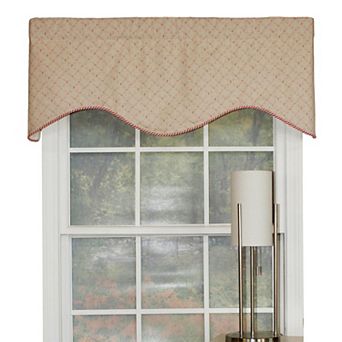 Rosie Corded Cornice 100% Cotton with Fully Lined 3" Rod Pocket Valance for Windows