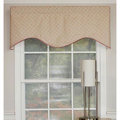 Rosie Corded Cornice 100% Cotton with Fully Lined 3" Rod Pocket Valance for Windows