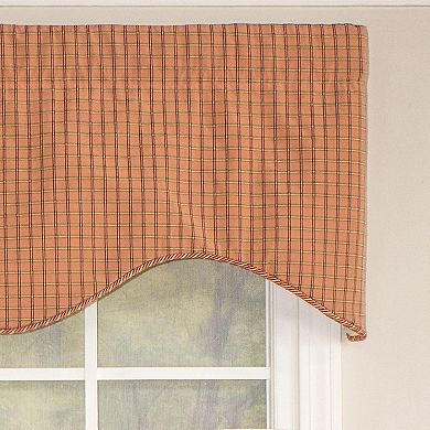 Common Check Corded Cornice 100% Cotton with Fully Lined 3" Rod Pocket Valance for Windows