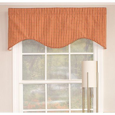Common Check Corded Cornice 100% Cotton with Fully Lined 3" Rod Pocket Valance for Windows