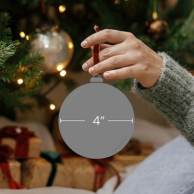 DAK 6-pk. Retro Reflector Matte Christmas Ornaments