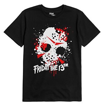 Men's Bioworld Friday the 13th Paint Splatter Mask Graphic Tee