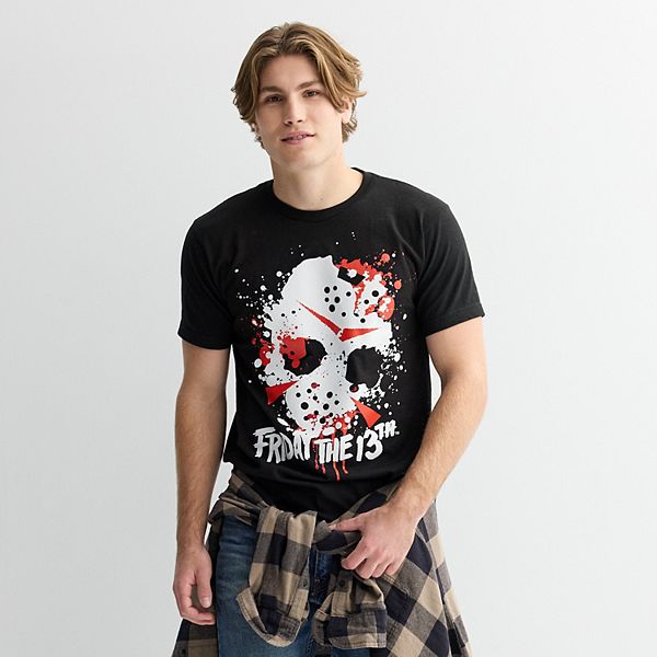 Men's Bioworld Friday the 13th Paint Splatter Mask Graphic Tee