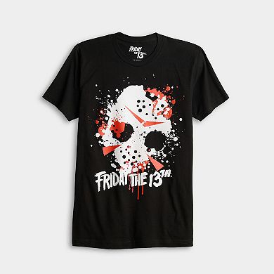 Men's Bioworld Friday the 13th Paint Splatter Mask Graphic Tee