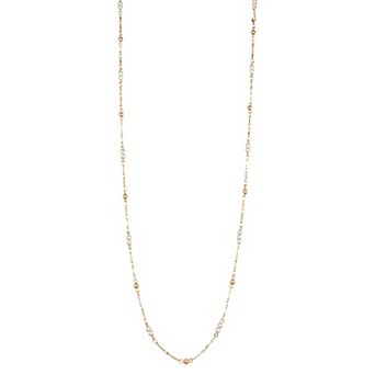 You're Invited Gold Tone Simulated Pearl Strand Necklace