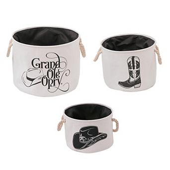 American Art Décor Grand Ole Opry Basket 3 pc Storage Set