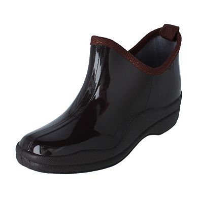 CTM Women's Solid Ankle Height Garden Rain Boots