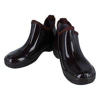 CTM Women's Solid Ankle Height Garden Rain Boots