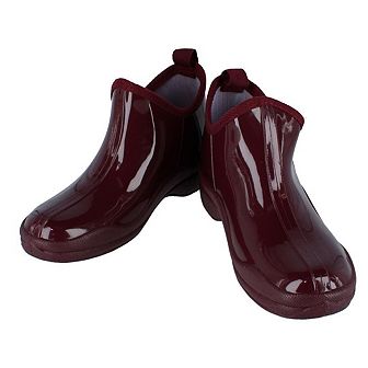 CTM Women's Solid Ankle Height Garden Rain Boots