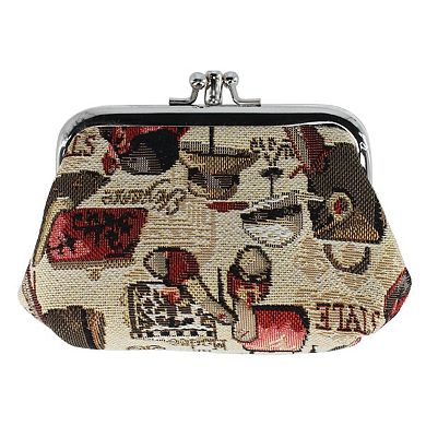 CTM Women's Boutique Theme Tapestry Coin Purse Wallet