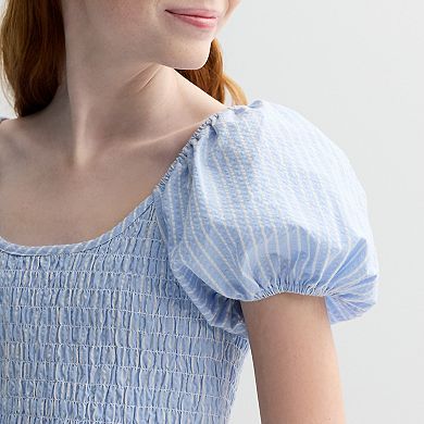 Girls 7-16 Sea + Skye Smock Front Dress