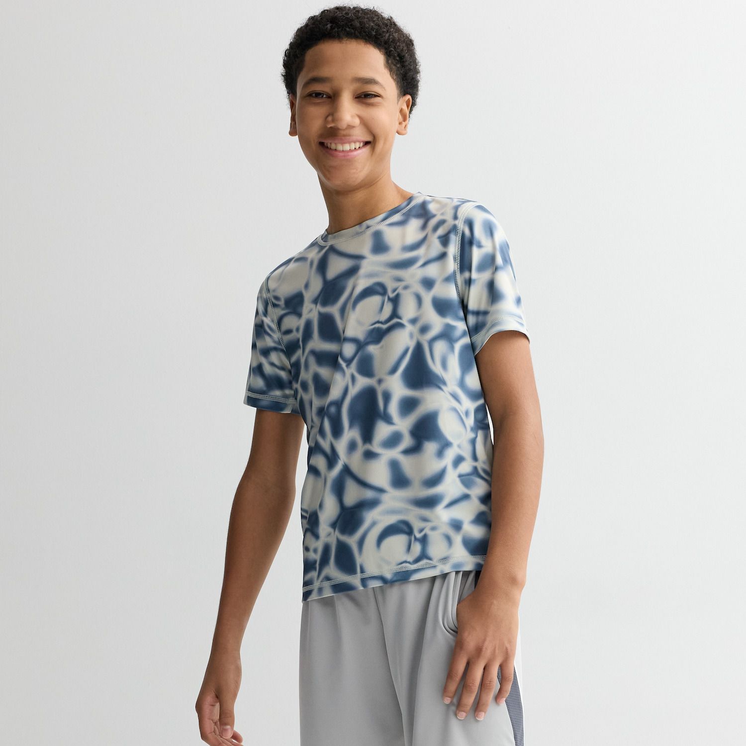 Футболка Tek Gear® Printed Dry Tek Tee with Gusset in Regular & Husky для мальчиков, цвет: Бежевый