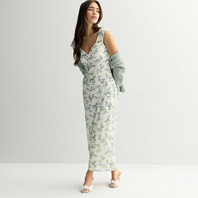 Juniors' Live To Be Spoiled Power Mesh Maxi Dress