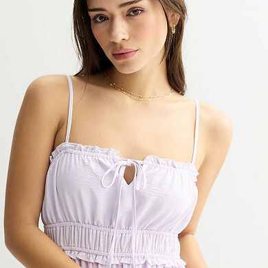 Juniors' Mary & Mo Airflow Tiered Maxi Dress