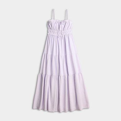Juniors' Mary & Mo Airflow Tiered Maxi Dress