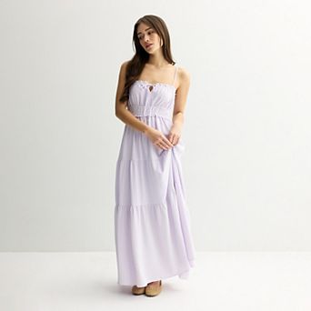 Juniors' Mary & Mo Airflow Tiered Maxi Dress